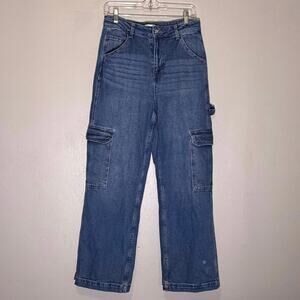 Gianni Bini, carpenter baggy cargo faded jeans,‎ women's 9